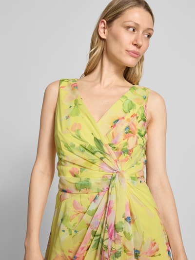 Adrianna Papell Maxikleid in Wickel-Optik mit V-Ausschnitt GELB 3