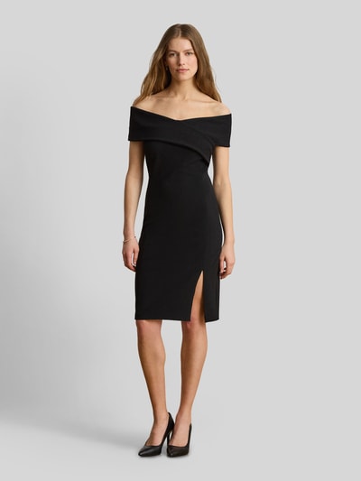 Lauren Ralph Lauren Nauwsluitende cocktailjurk met carmenhals Zwart - 4
