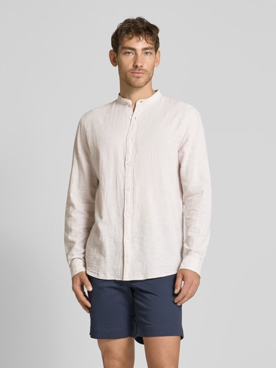 MCNEAL Regular Fit Freizeithemd aus Leinen-Baumwoll-Mix Offwhite 4