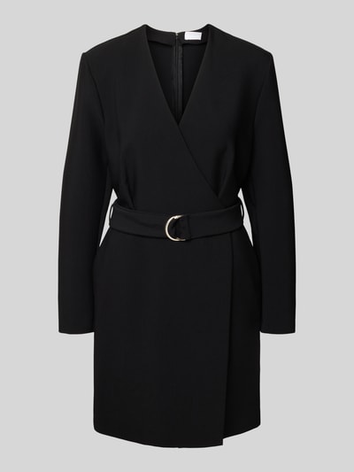 Jake*s Collection Wickelkleid mit Gürtel und V-Ausschnitt Black 2