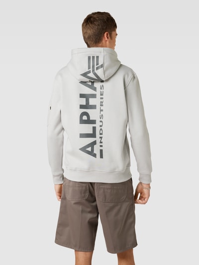 Alpha Industries Hoodie mit Label-Applikation Modell 'X-FIT' Hellgrau 5