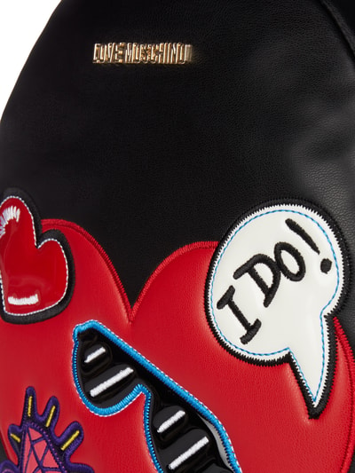 Love Moschino Rucksack mit Patches Black 3