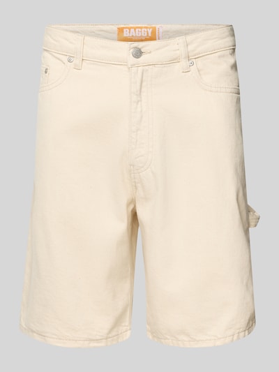 REVIEW Baggy Fit Jeansshorts im 5-Pocket-Design Ecru 2