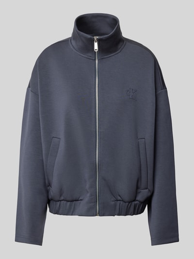 Calvin Klein Jeans Sweatjacke mit Stehkragen Rauchblau 1