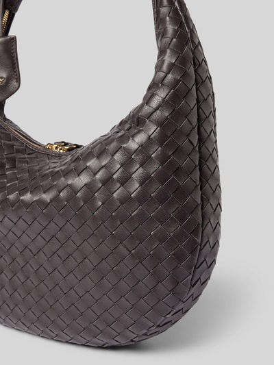 Abro Shoulder Bag mit Logo-Applikation Modell 'Nana' Dunkelbraun 3