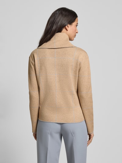 Betty Barclay Rollkragenpullover aus Viskose-Mix mit grafischem Muster Beige 5