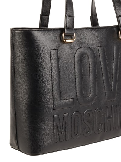 Love Moschino Torba shopper z materiału skóropodobnego  Czarny 4