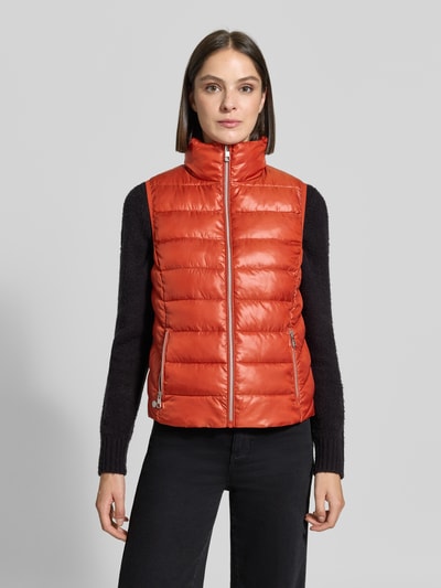 NAUTGÅRD Regular Fit Weste in Stepp-Optik Dunkelorange 4
