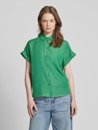 Jake*s Casual Overhemdblouse met knoopsluiting Grasgroen - 4