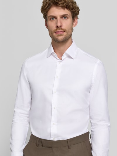 Jake*s Super Slim Fit Businesshemd aus reiner Baumwolle Weiss 3