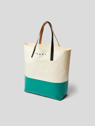 Marni Shopper in Two-Tone-Machart Offwhite meliert 2