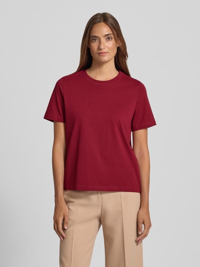 Vero Moda Regular Fit T-Shirt aus reiner Baumwolle Modell 'PAULINA' Dunkelrot 4
