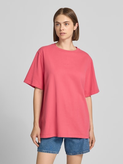 OH APRIL Oversized T-Shirt mit rückseitigem Stitching Modell 'Flower' Pink 4