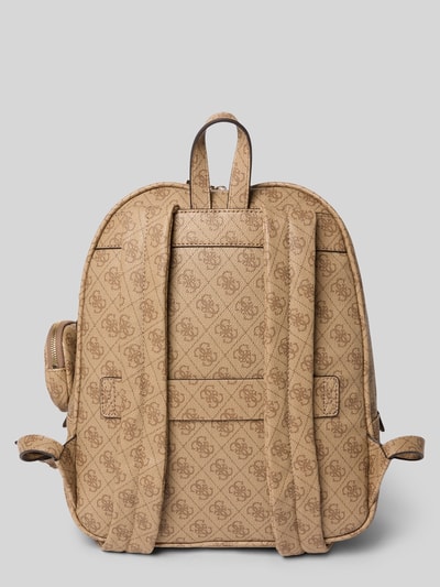 Guess Rucksack mit Label-Applikation Modell 'POWER PLAY' Hellbraun 4
