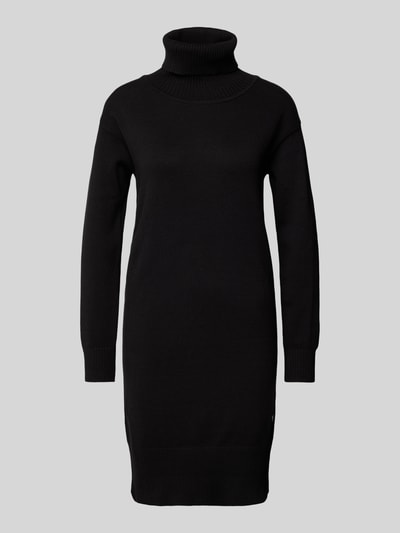 ZABAIONE Knielanges Kleid mit gerippten Abschlüssen Black 2