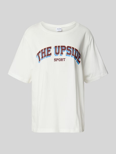 The Upside T-Shirt mit Label-Print und Rundhalsausschnitt Weiss 2