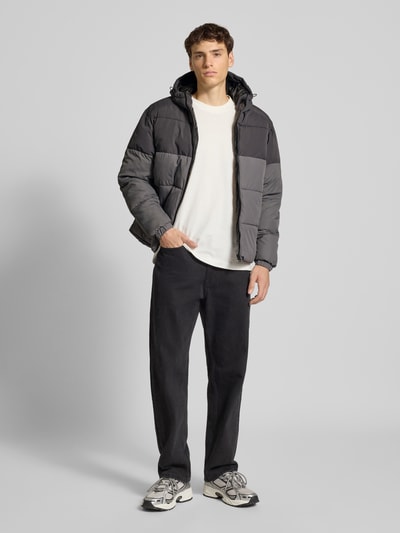 Jack & Jones Steppjacke mit Reißverschluss Modell 'MAZE' Mittelgrau 1
