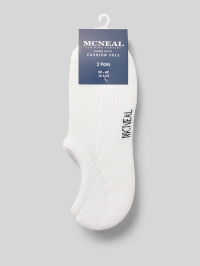 MCNEAL Sneakersocken mit geripptem Abschluss im 2er-Pack Weiss 3