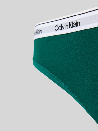 Calvin Klein Underwear String mit elastischem Logo-Bund Dunkelgruen 2