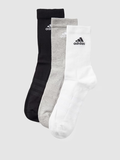 ADIDAS SPORTSWEAR Socken aus elastischem Baumwoll-Mix im 3er-Pack Mittelgrau Melange 1