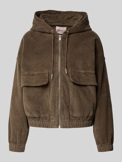 Only Loose fit bomberjack van katoenmix, model 'KENZIE' Middenbruin - 2