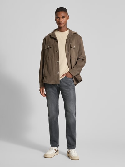 Pierre Cardin Tapered fit jeans in used-look, model 'Lyon' Middengrijs - 1