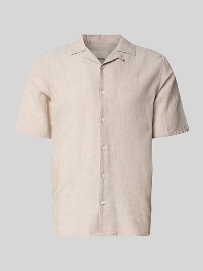ONLY & SONS Koszula casualowa o kroju slim fit z mieszanki bawełny i lnu model 'CAIDEN' Beżowy 2