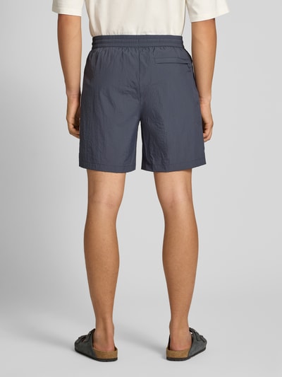 Calvin Klein Jeans Korte straight leg broek met labelprint Donkerblauw - 5