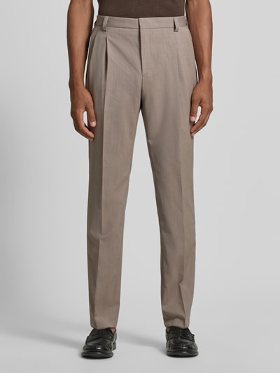 HUGO Super Slim Fit Anzughose aus Schurwoll-Mix Modell 'Hesten261F1X' Sand 4