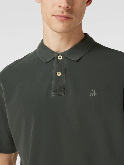 Marc O'Polo Poloshirt met labelstitching Rietgroen - 3