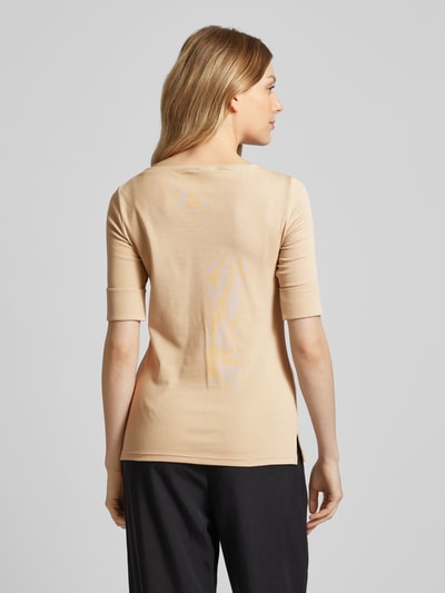 Lauren Ralph Lauren T-shirt met 1/2-mouwen, model 'JUDY' Camel - 5