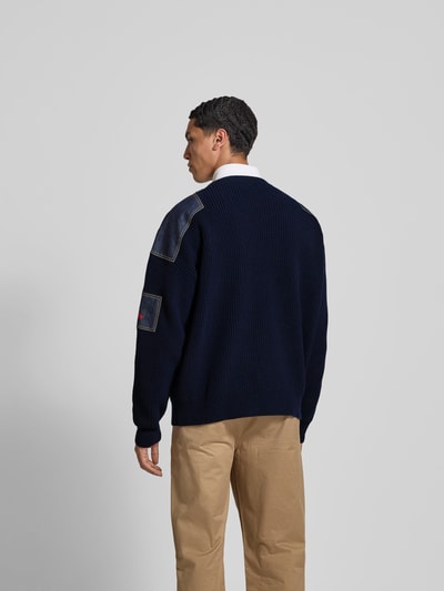 Dsquared2 Sweatshirt mit gerippten Abschlüssen Dunkelblau 5