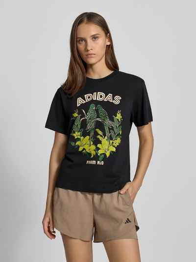adidas Sportswear T-shirt met motiefprint, model 'FARM' Zwart - 4