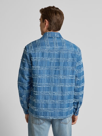 Samsøe Samsøe Regular Fit Hemdjacke mit Umlegekragen und Knopfleiste Jeansblau 5