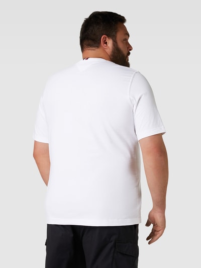 Tommy Hilfiger Big & Tall T-shirt PLUS SIZE z wyhaftowanym logo Biały 5