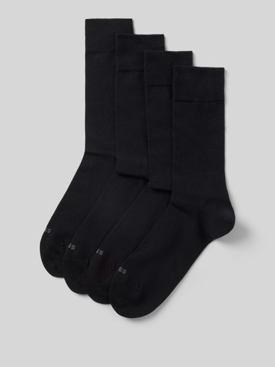 BOSS Socken mit Feinripp im 4er-Pack Black 1