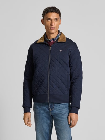 Gant Sweatjacke mit Reißverschluss Dunkelblau 4