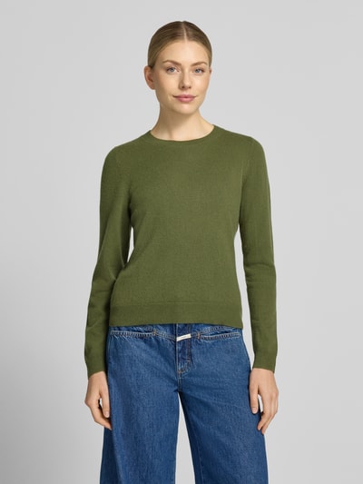 Christian Berg Woman sweter z dzianiny o kroju slim fit z czystego kaszmiru Ciemnozielony 4