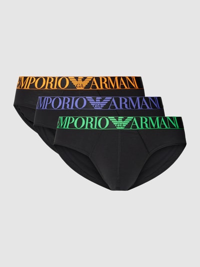 Emporio Armani Pants mit elastischem Logo-Bund im 3er-Pack Black 1