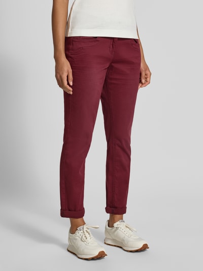 Tom Tailor Relaxed Fit Chino aus Baumwoll-Mix Bordeaux 4