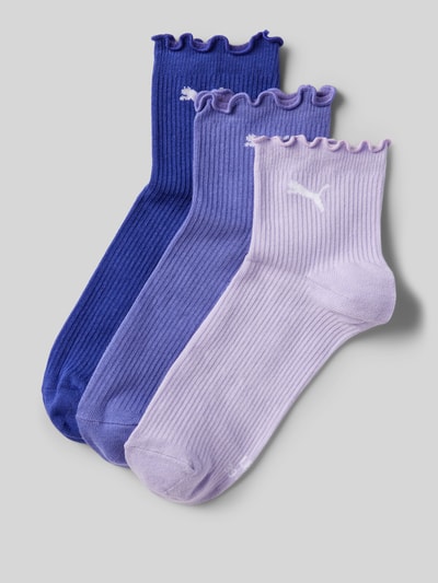 Puma Socken mit Feinripp im 3er-Pack Lila 1