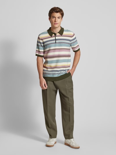 Scotch & Soda Regular fit poloshirt met structuurmotief Offwhite - 1