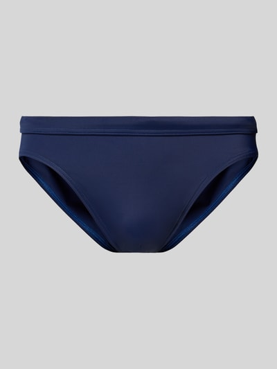 HOM Zwembroek met labelpatch, model 'SEA LIFE' Donkerblauw - 1