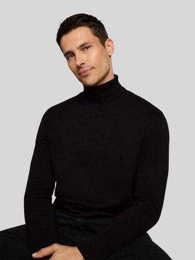 Tom Tailor Rollkragenpullover mit Feinstrickstruktur Black 3