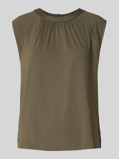 OPUS Top mit Raffungen Modell 'Iraffi' Oliv 2