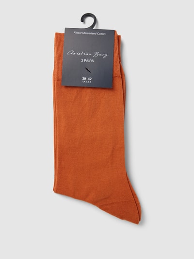 Christian Berg Men Socken mit Label-Details Kupfer 3