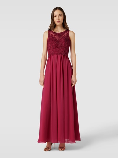 Laona Abendkleid mit floraler Spitze Pink 4