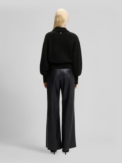 HUGO Loose Fit Pullover aus Woll-Mix Modell 'Sorellenio' Black 5