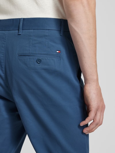 Tommy Hilfiger Spodnie materiałowe z wpuszczanymi kieszeniami w stylu francuskim Niebieski 3