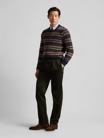 Polo Ralph Lauren Pullover aus reiner Wolle mit Logo-Stitching Marine 1